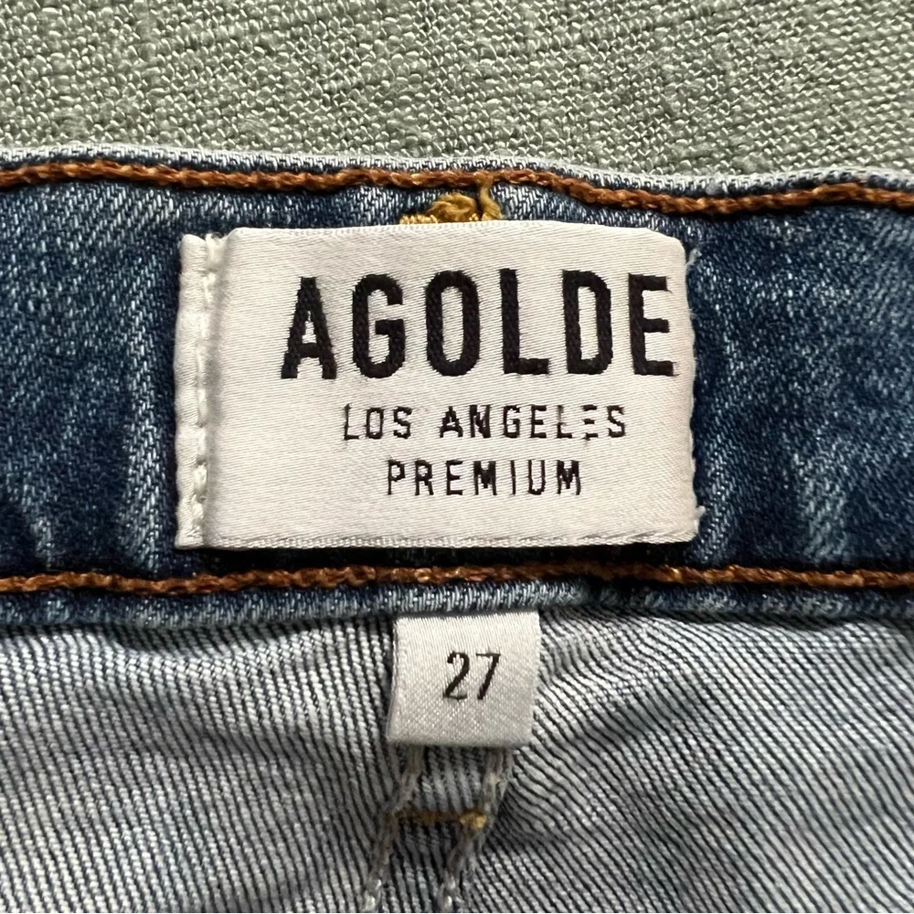 Agolde Sophie Distressed High Waist Skinny Jean High Rise Medium Blue Wash‎